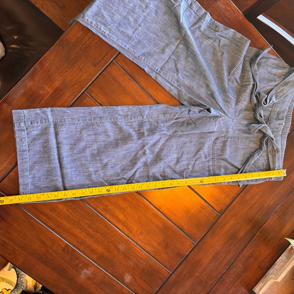 J. Crew wide leg tie waist blue jean pants Size 6 - Picture 7 of 7